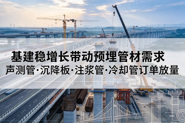 红古基建稳增长带动预埋监测管材需求，声测管、沉降板、注浆管订单持续放量