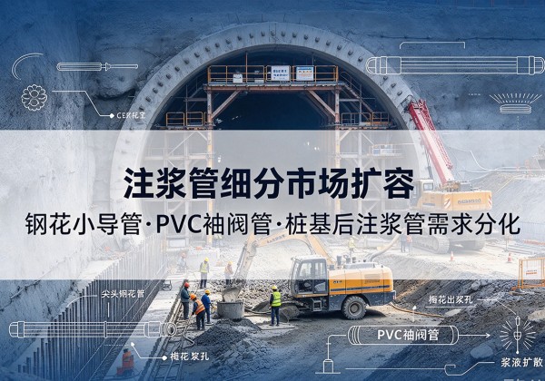 红古注浆管细分市场扩容，隧道钢花小导管、PVC 袖阀管、桩基后注浆管需求分化